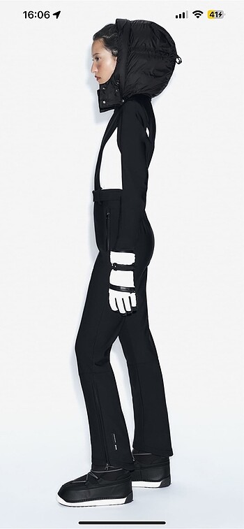 xs Beden siyah Renk Zara kayak tulum