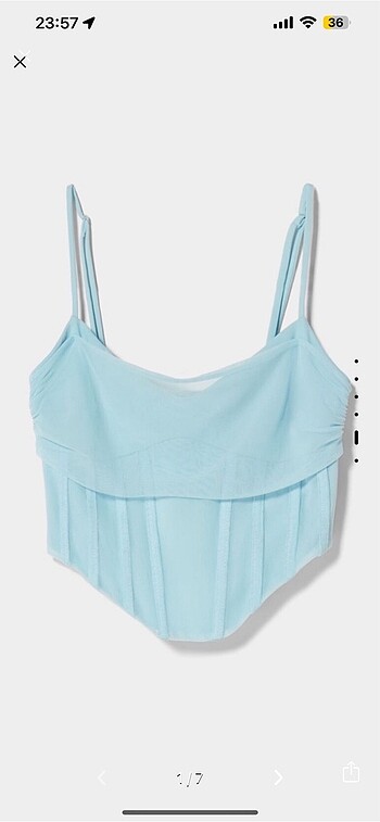 Bershka drapeli tül korse top