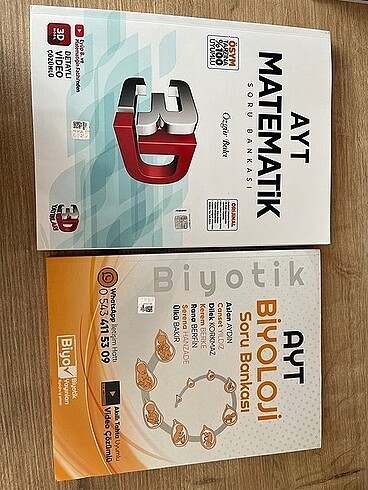 Yks 3d ayt matematik ve biyotik ayt biyoloji soru bankası