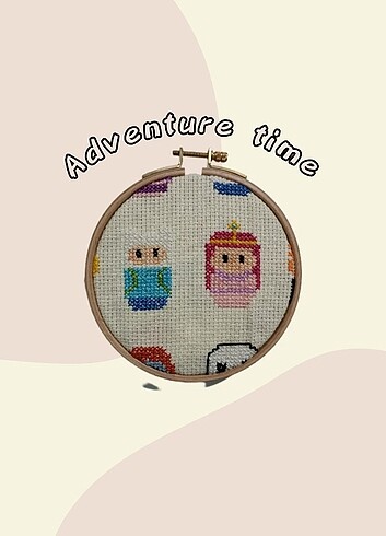 Adventure time kanaviçe tablo