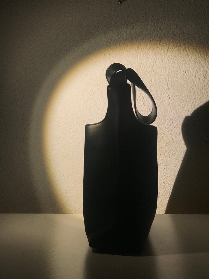 Siyah Koron Deri Minimalist Kadın Çanta - Görsel 2