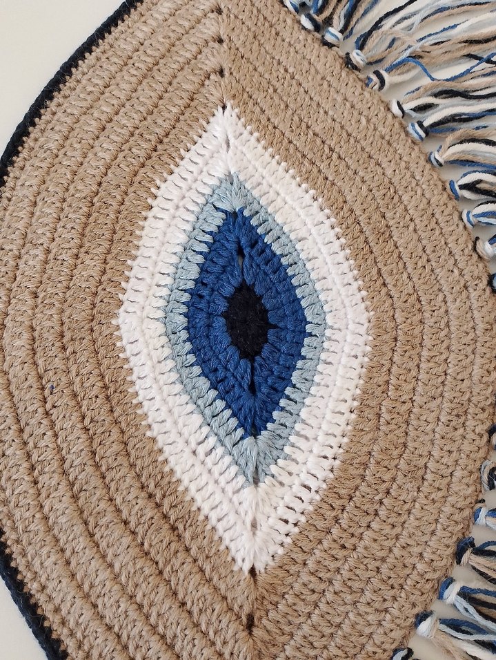 Püsküllü Bohem Nakışlı Örgü El Çantası - Görsel 3