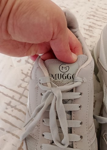 Gri Kadın Dolgu Topuklu Bağcıklı Spor Ayakkabı - Görsel 2