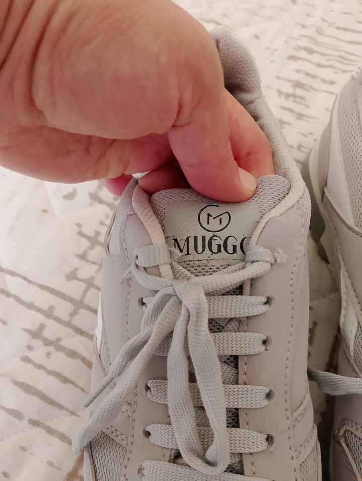 Gri Kadın Dolgu Topuklu Bağcıklı Spor Ayakkabı - Görsel 2