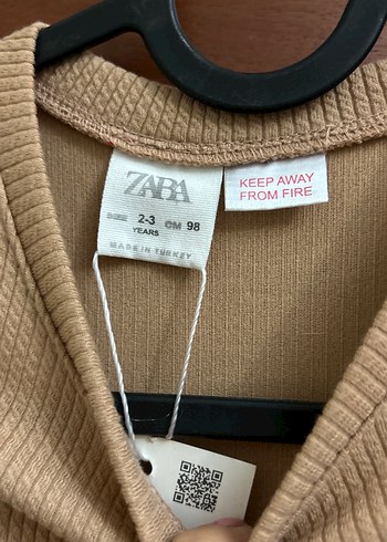 3 Yaş Beden Zara Kız Uzun Kollu Modal Takım