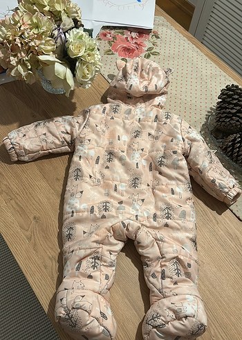 LC Waikiki Kapüşonlu Pembe Kız Bebek Astronot Tulumu - Görsel 2