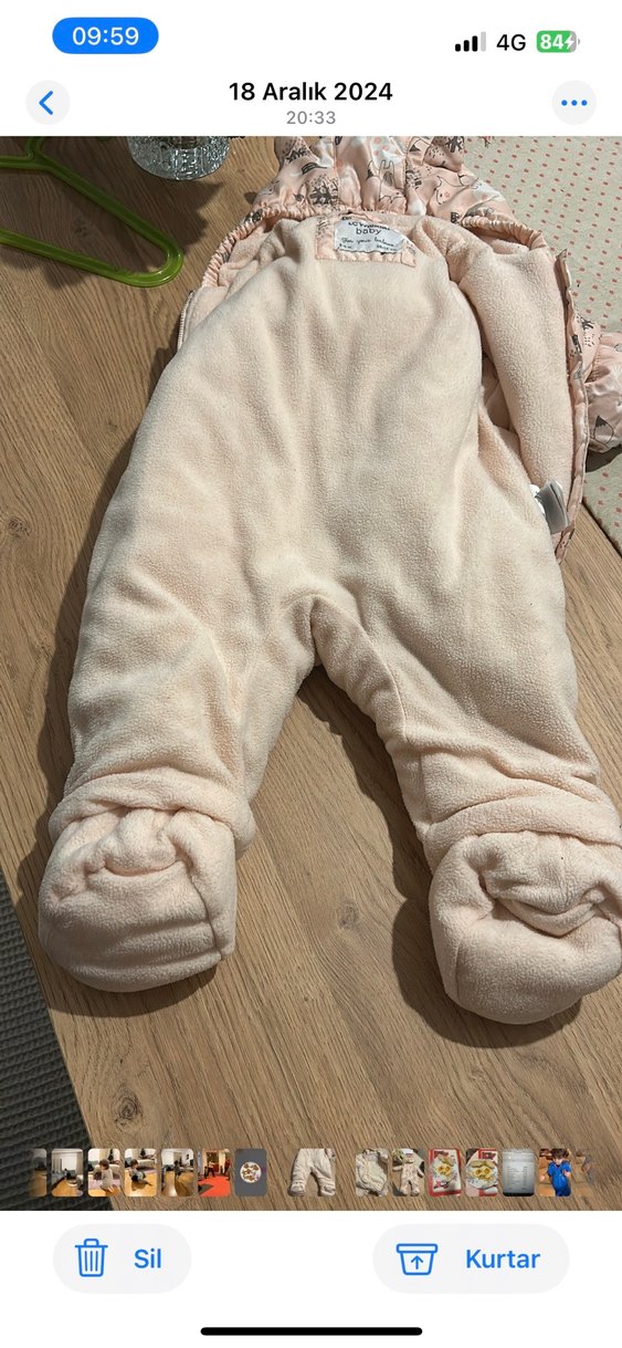 LC Waikiki Kapüşonlu Pembe Kız Bebek Astronot Tulumu - Görsel 4