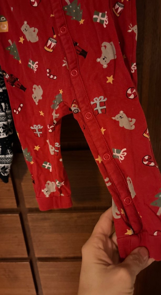 H&M ve LCW yılbaşı tulum set 9-12 ay 74-80 cm - Görsel 4