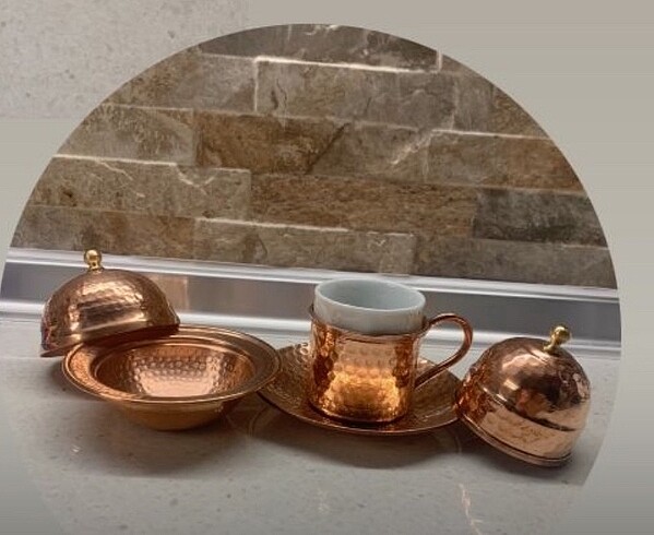 Yeni El yapımı Bakır Set