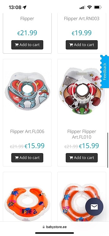 Beden Flipper Boyun Simidi 3-18 kg bebekler için
