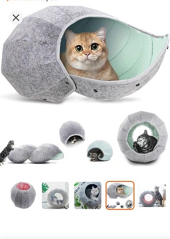 Katlanabilir Gri Kedi Yatağı 50x10 cm - Görsel 8