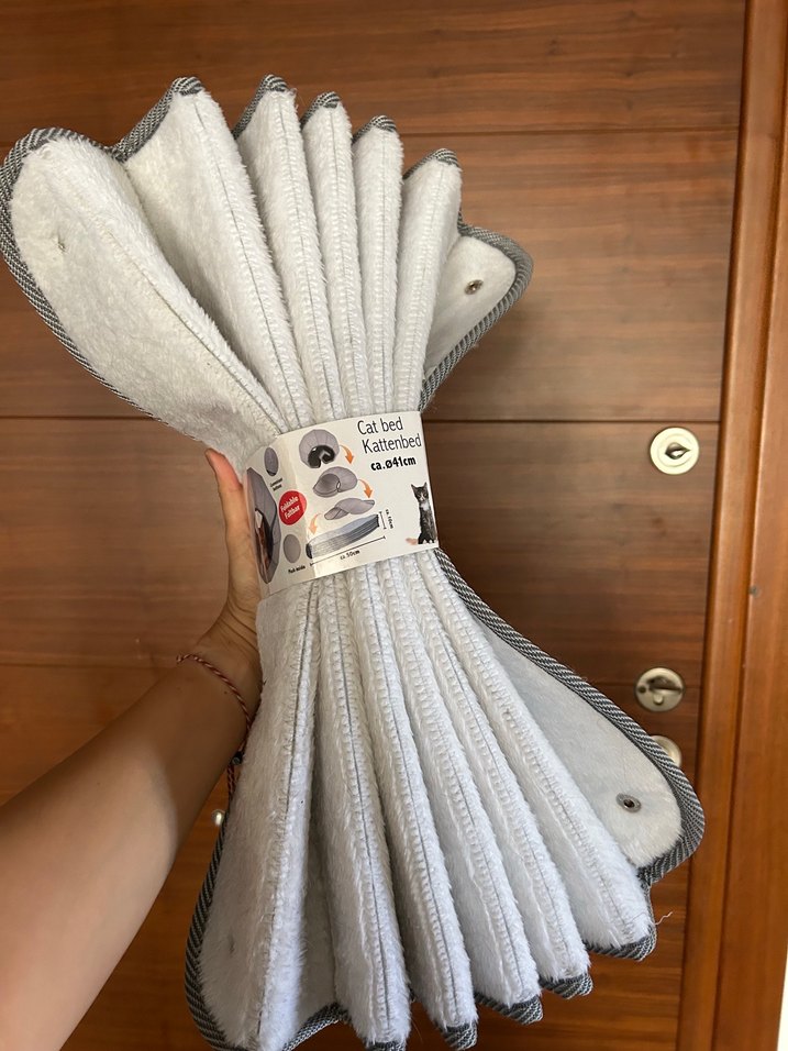 Katlanabilir Gri Kedi Yatağı 50x10 cm - Görsel 4