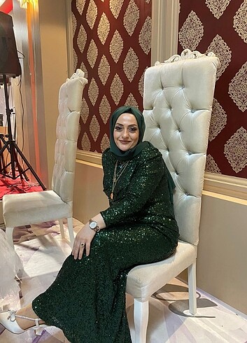 Taşlı abiye elbise 