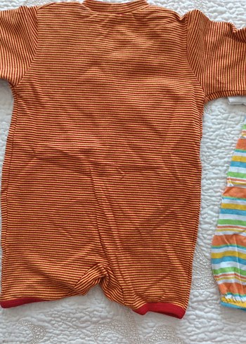 Renkli Nakışlı Kısa Kollu Bebek Tulumları 2 adet - Görsel 7