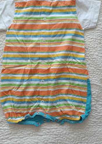 Renkli Nakışlı Kısa Kollu Bebek Tulumları 2 adet - Görsel 8