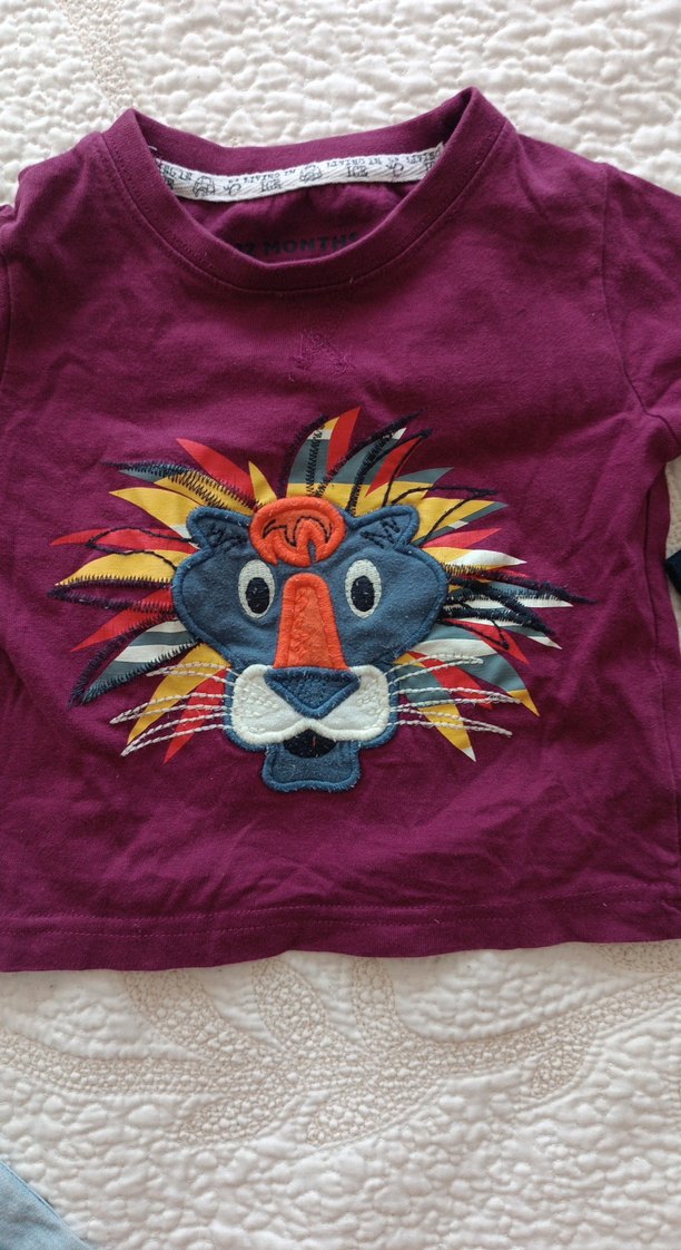 Renkli Nakışlı Bebek Erkek Kot Takım - Görsel 5