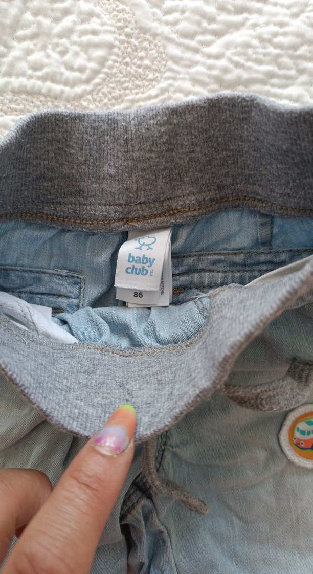 Renkli Nakışlı Bebek Erkek Kot Takım - Görsel 4