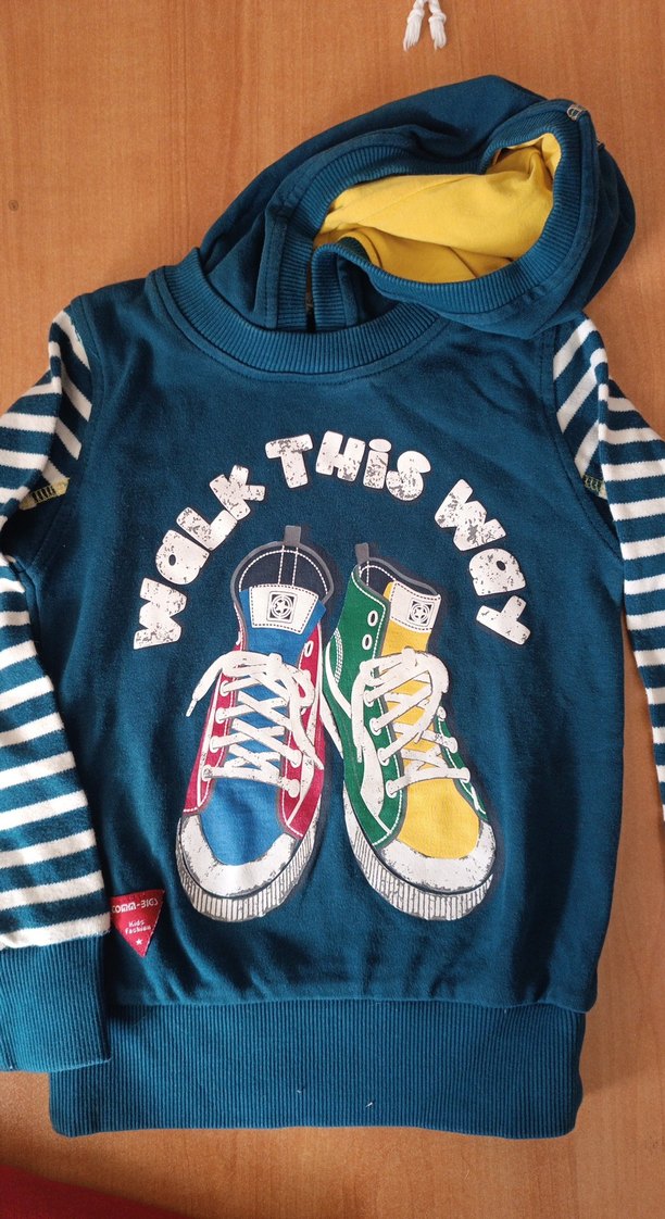 Renkli Erkek Bebek Kapüşonlu Takım - Görsel 2