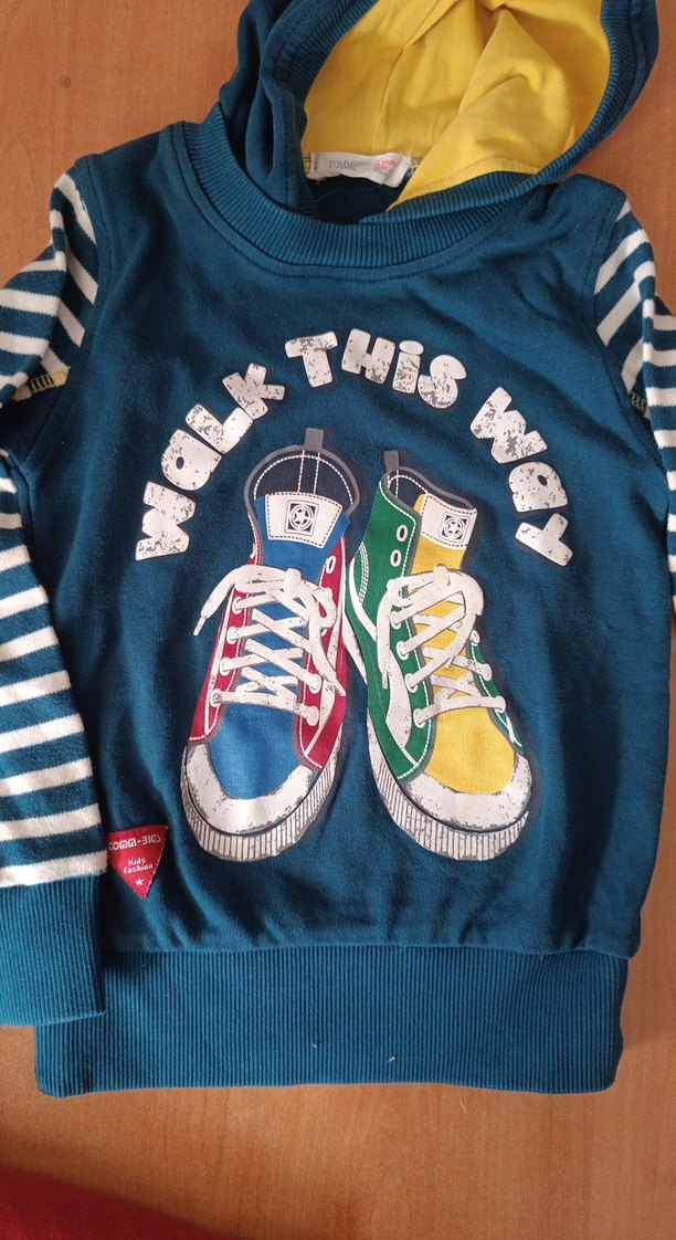 Renkli Erkek Bebek Kapüşonlu Takım - Görsel 4