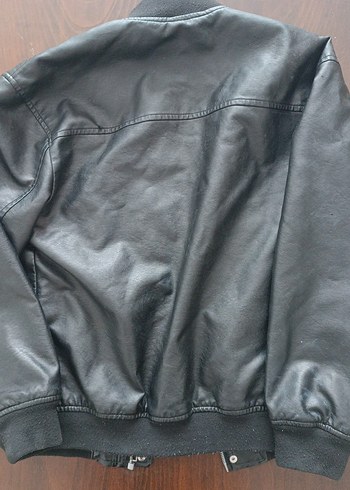 Siyah Deri çocuk  Ceket - Görsel 3