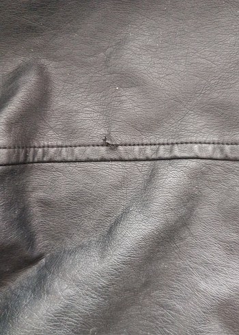 Siyah Deri çocuk  Ceket - Görsel 4