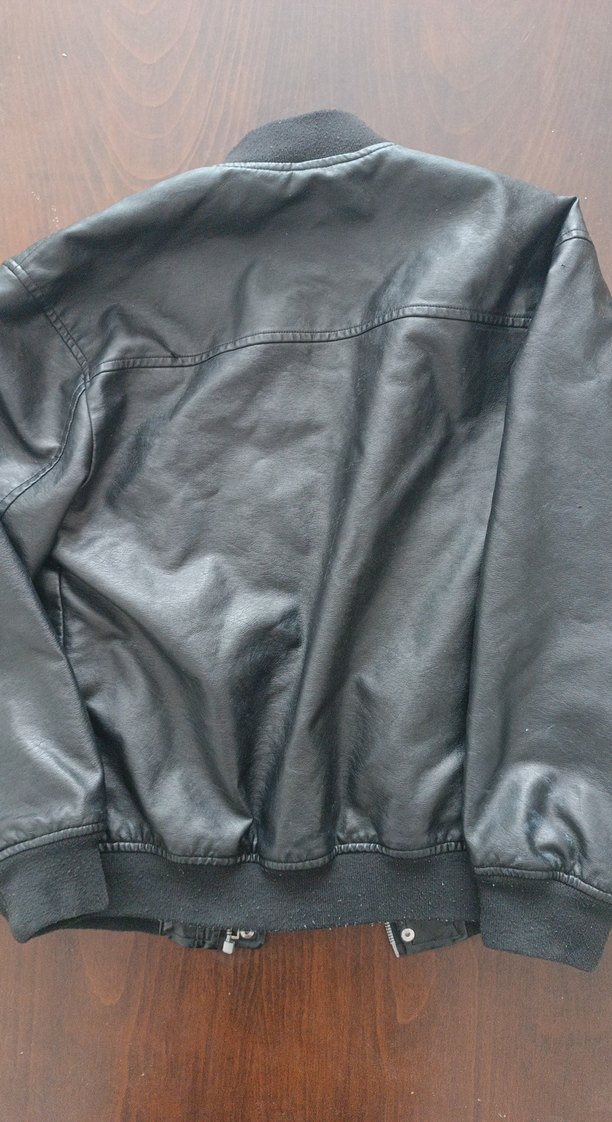 Siyah Deri çocuk  Ceket - Görsel 3