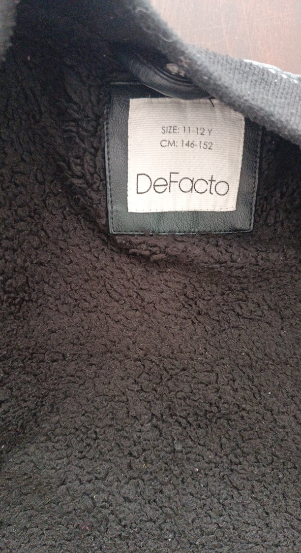 Siyah Deri çocuk  Ceket - Görsel 5