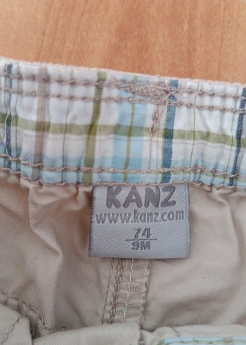 Erkek bebek Bej Kemerli Pamuklu pantalon - Görsel 2