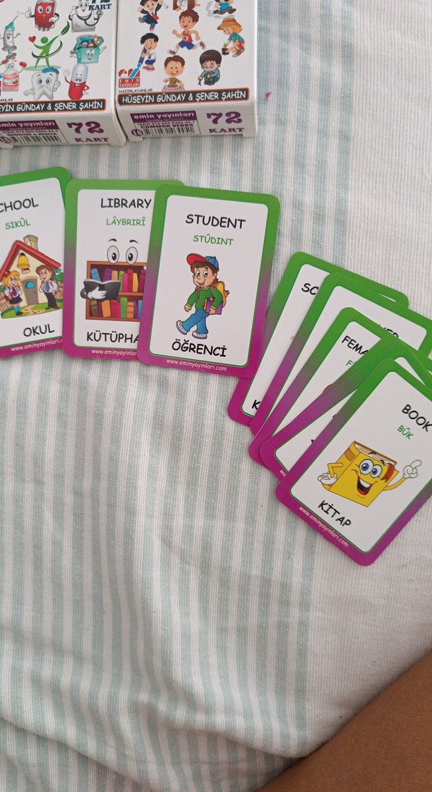 İngilizce Resimli Kelime Kartları Seti 1-16 - Görsel 4