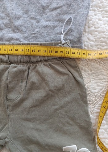 Gri Pamuklu Kolsuz Bebek Takımı - Görsel 5