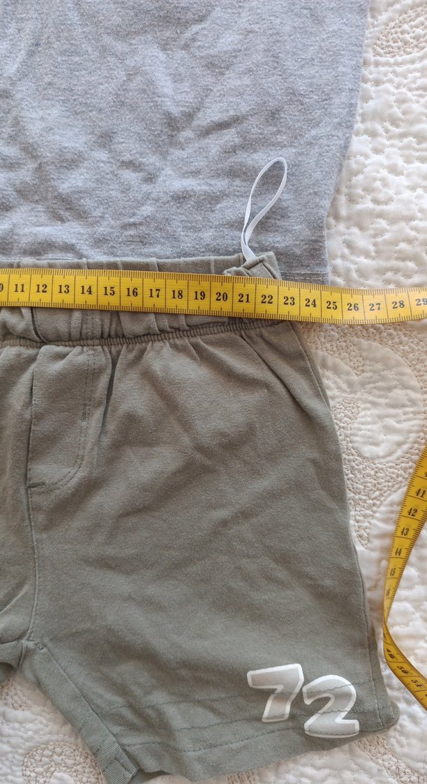 Gri Pamuklu Kolsuz Bebek Takımı - Görsel 5