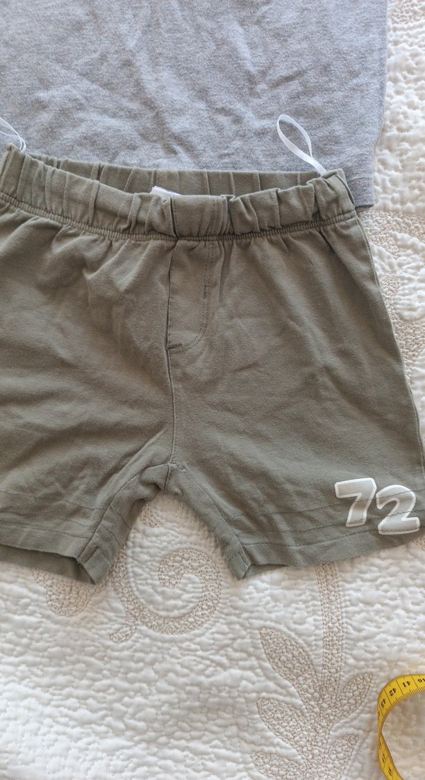 Gri Pamuklu Kolsuz Bebek Takımı - Görsel 2