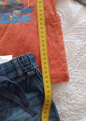 Baskılı Kahverengi sweatshirt ve Kot Pantolon Seti - Görsel 8