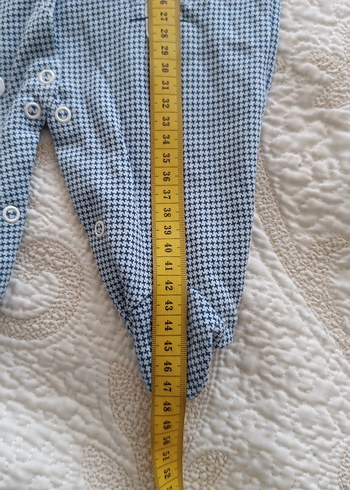 Düğmeli Beyaz Nakışlı Bebek Tulum - Görsel 7