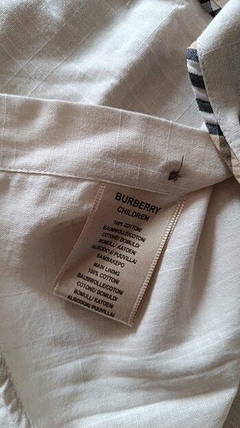 6 Yaş Beden ten rengi Renk Orginal Burberry Çocuk gömlek