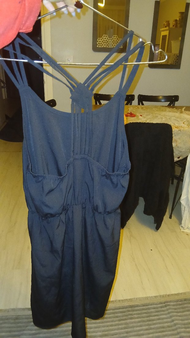 siyah Askılı Midi Bohem Elbise - Görsel 2