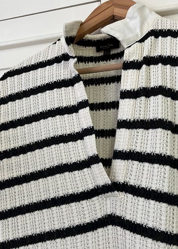 Çizgili Örgü Midi Elbise - Görsel 6