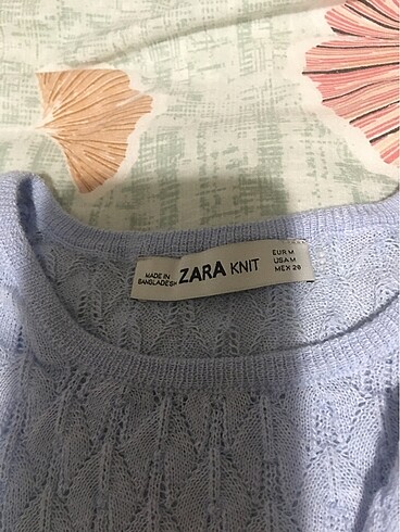 Zara kısa kollu triko kazak