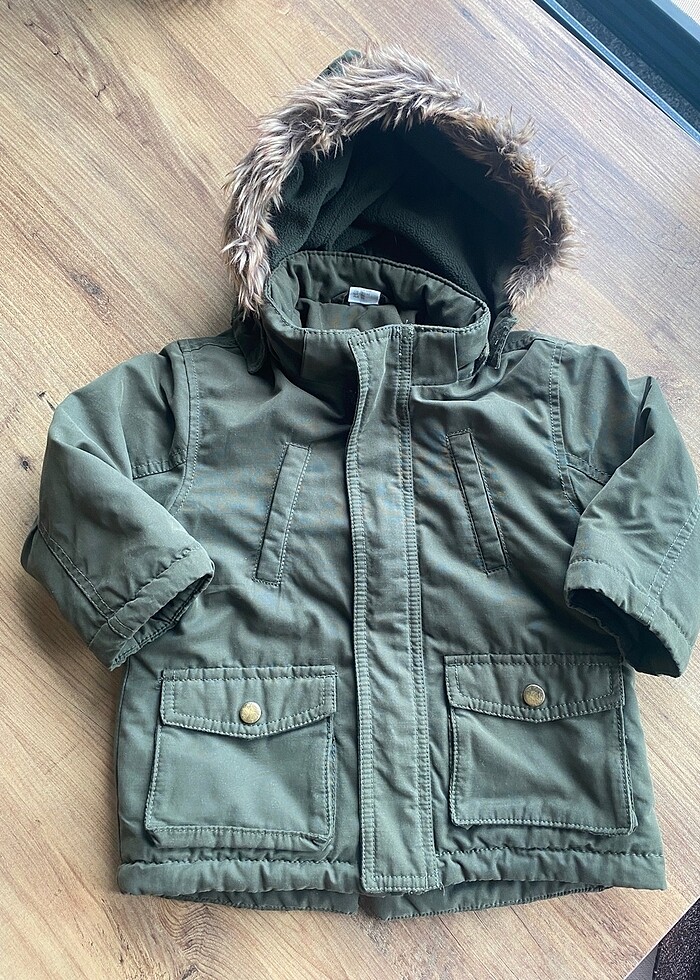 Hm kürklü parka 12-18 ay - Görsel 5