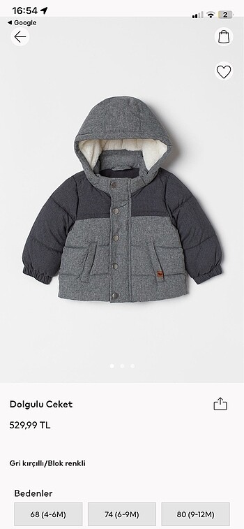 Hm bebek mont - Görsel 4