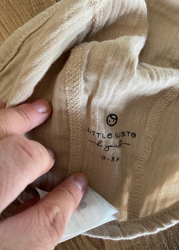 Little gusto bebek müslin şapka - Görsel 2