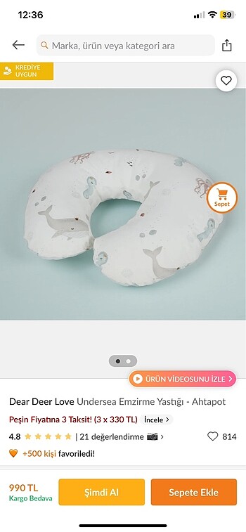 Deer Dear Love Emzirme Yastığı - Görsel 6