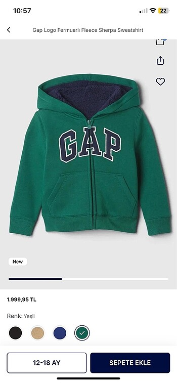 Gap Sherpa Bebek Hırka - Görsel 8