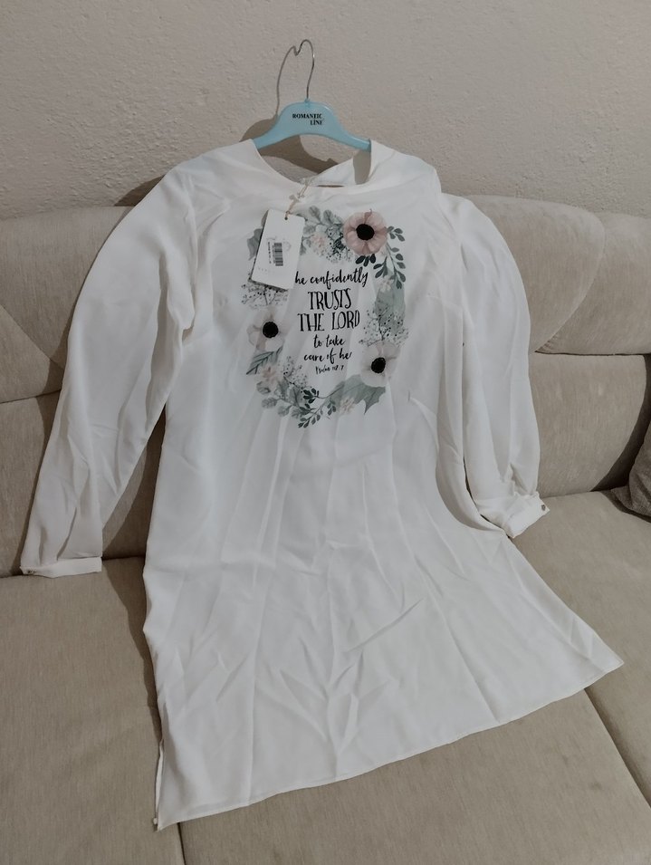 Uzun Kollu Baskılı tunik - Görsel 4