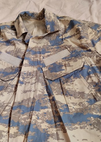 Gri Kamuflaj Desenli Erkek Kısa Kollu Gömlek - Görsel 5