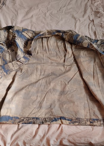 Gri Kamuflaj Desenli Erkek Kısa Kollu Gömlek - Görsel 2