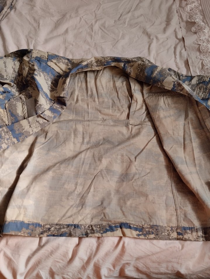 Gri Kamuflaj Desenli Erkek Kısa Kollu Gömlek - Görsel 2