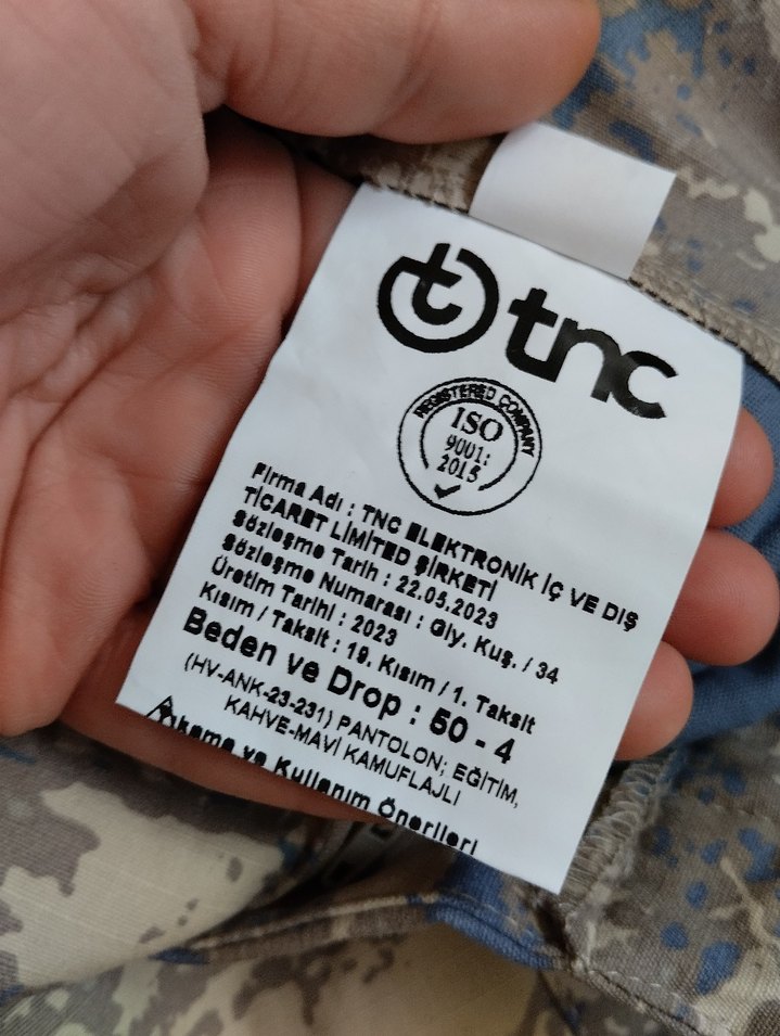 Erkek Mavi Kamuflaj Bol Kesim Kargo Pantolon 50-4 beden sıfır... - Görsel 2