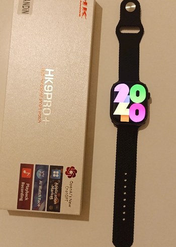 HK9PRO+ Siyah Akıllı Saat