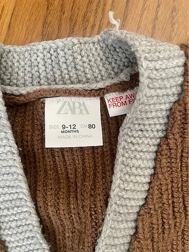 Zara Zara 9-12 ay kalın hırka